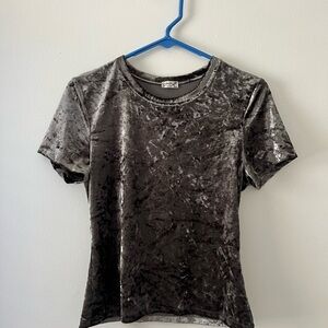 Free People Velvet Short Sleeve Top